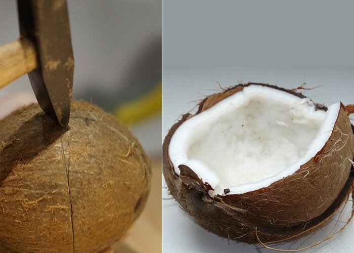 как почистить кокос